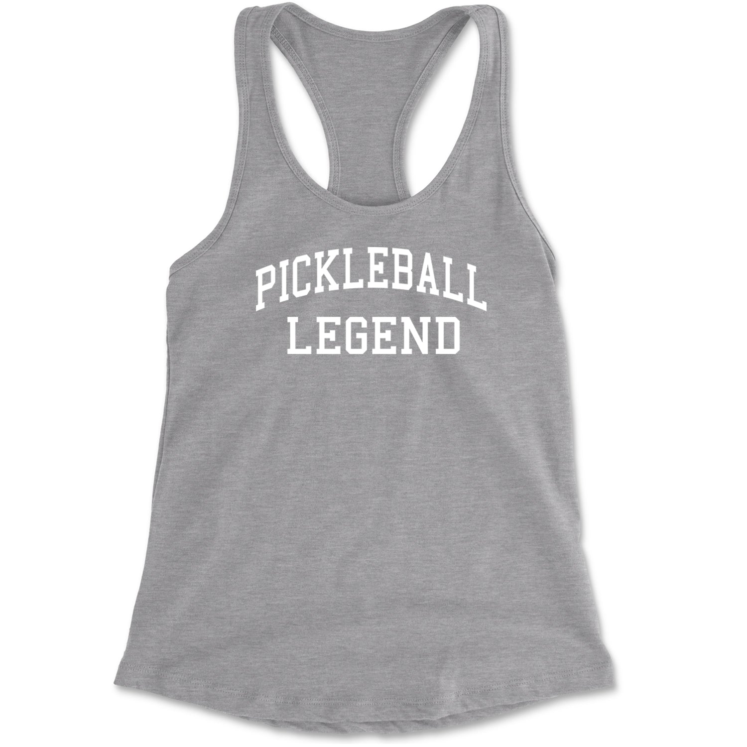 Pickleball Legend Dink Champion Racerback Tank Top for Women Heather Grey