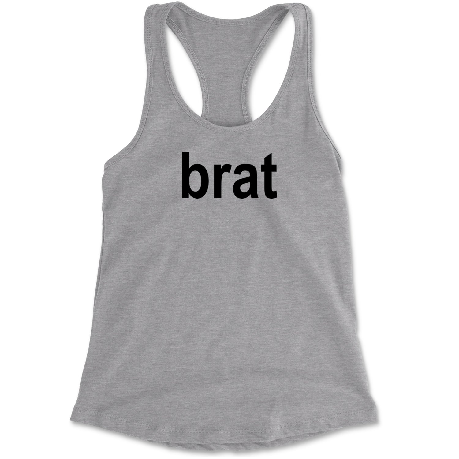 Brat Lime Green I'm So Julia Racerback Tank Top for Women Heather Grey