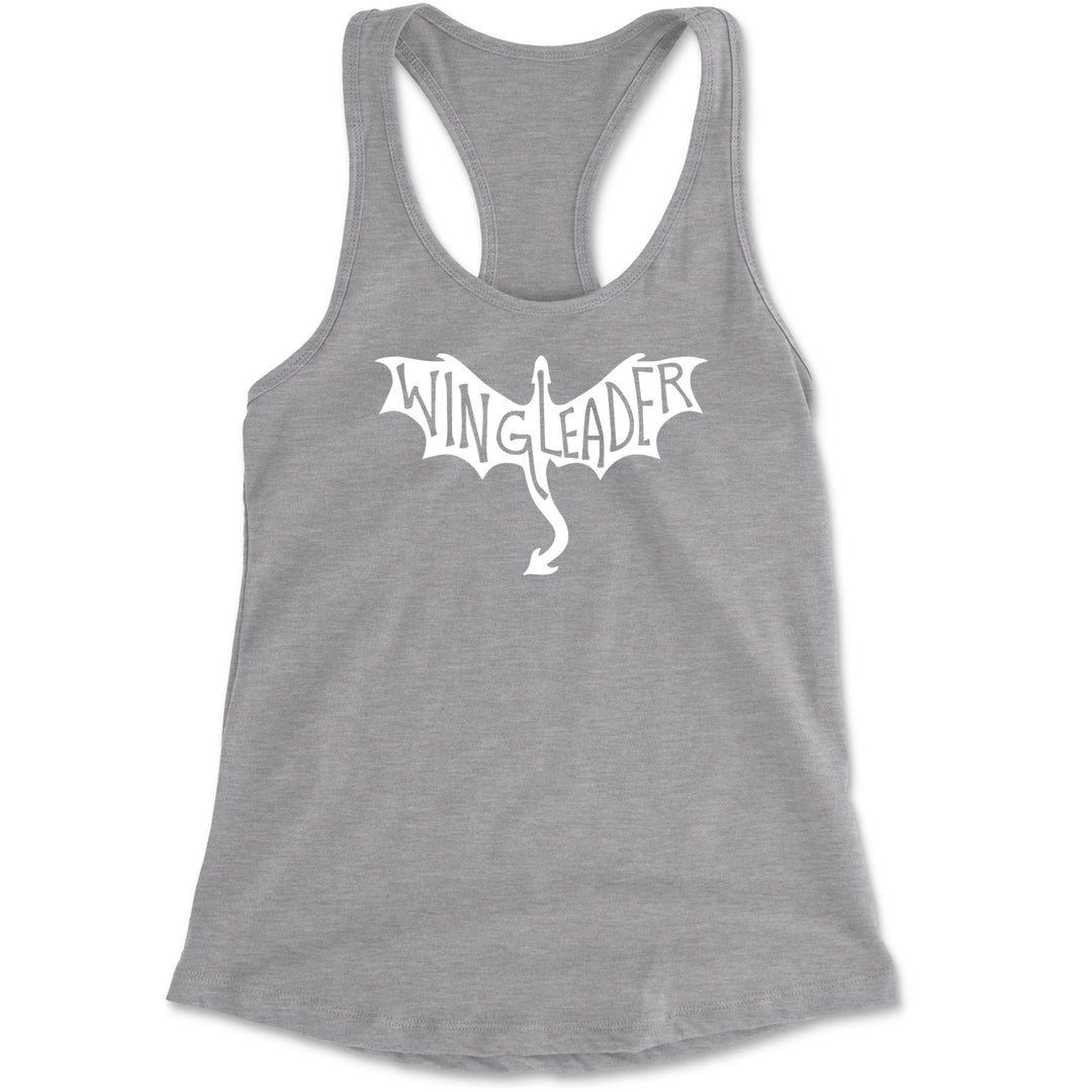 Wingleader Basgiath War College Racerback Tank Top for Women Heather Grey
