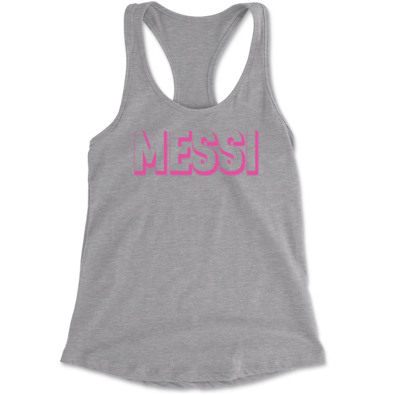 Messi OUTLINE Miami Futbol Racerback Tank Top for Women Black