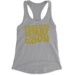 Feeling Purdy Good San Francisco Racerback Tank Top for Women Heather Grey