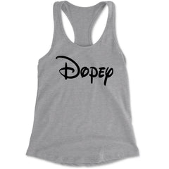 Dopey - 7 Dwarfs Costume Racerback Tank Top for Women Heather Grey