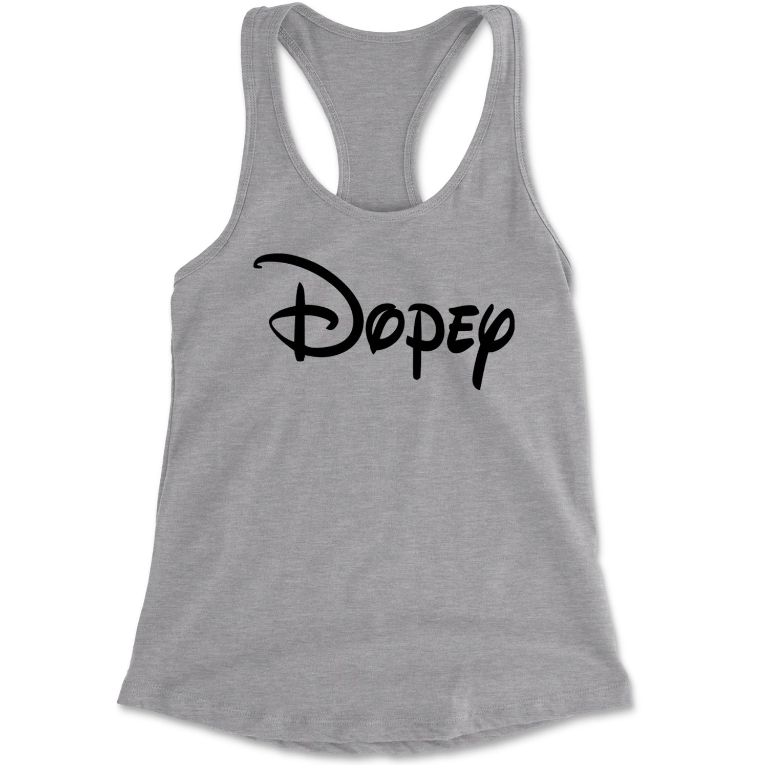 Dopey - 7 Dwarfs Costume Racerback Tank Top for Women Heather Grey