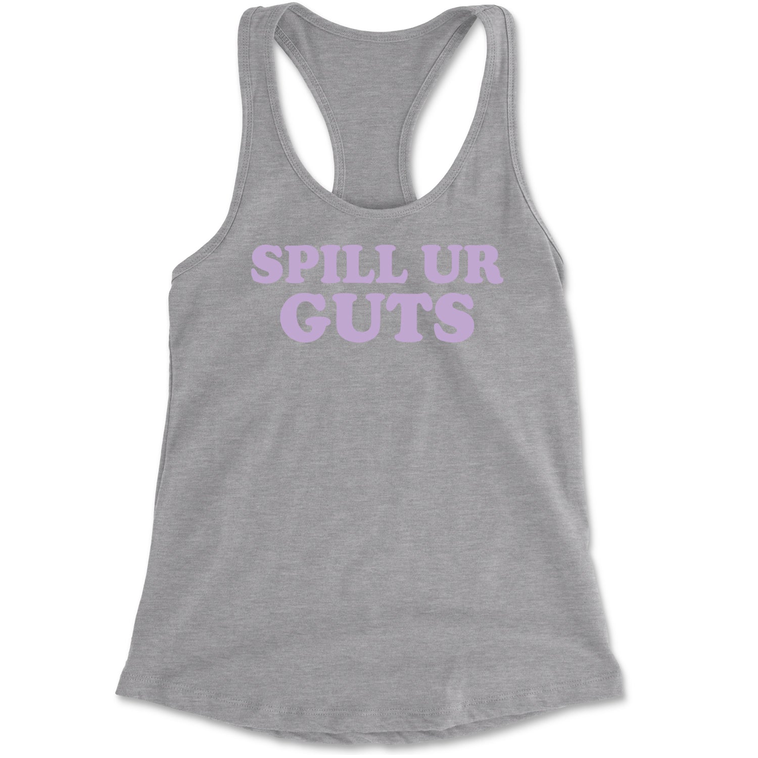 Spill Ur Guts Music Racerback Tank Top for Women Heather Grey