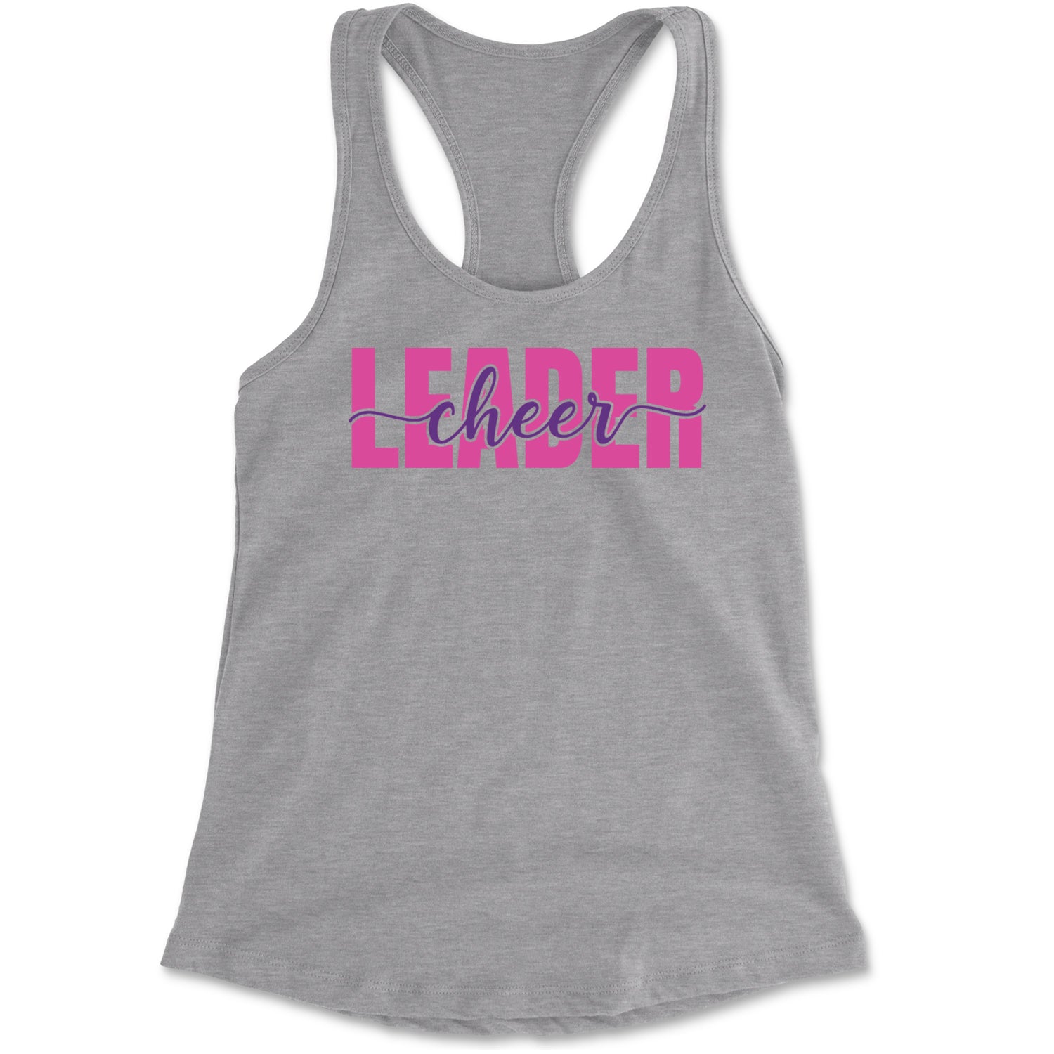 Cheerleader Script Style Racerback Tank Top for Women Black