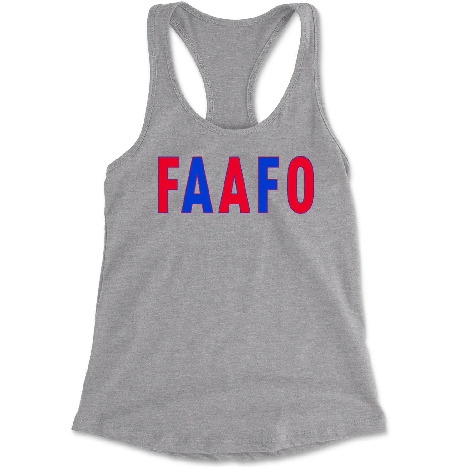 FAAFO Olympic Team USA Shirt Racerback Tank Top for Women Heather Grey