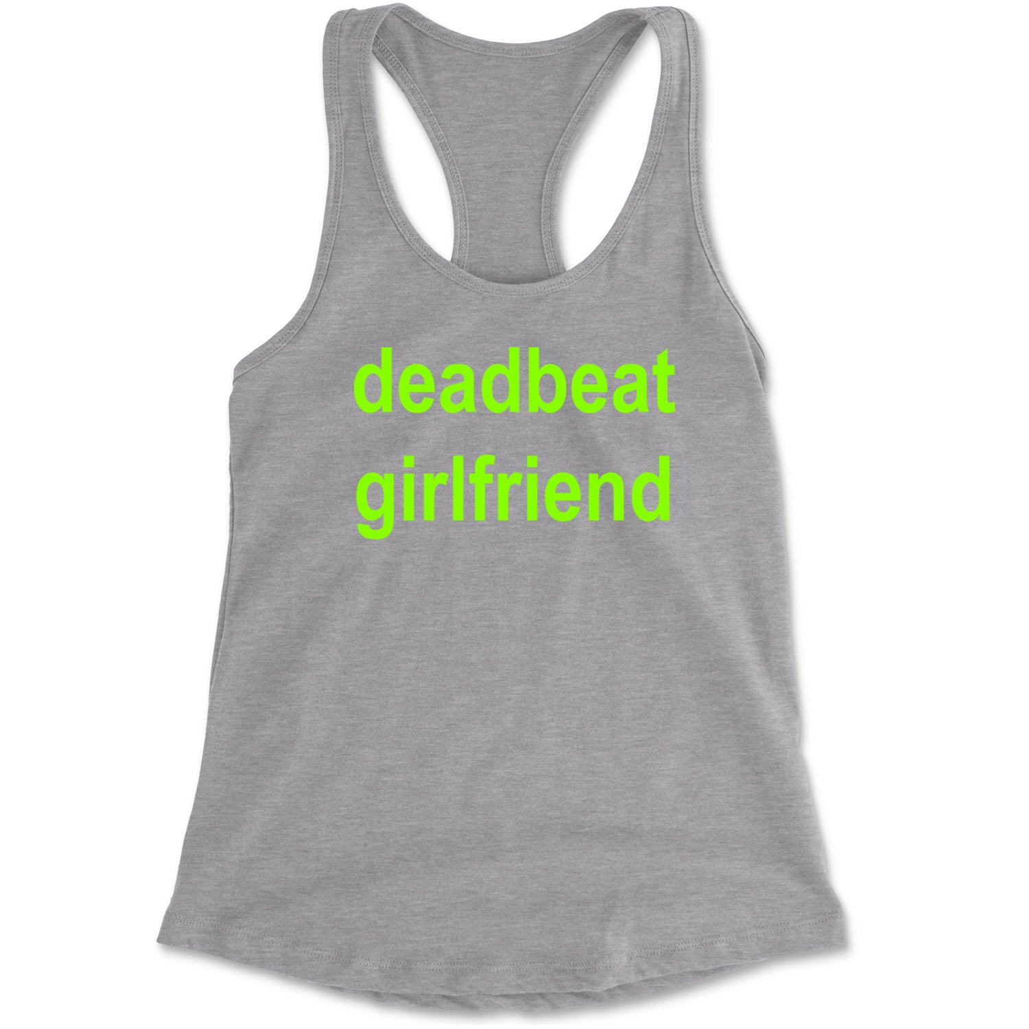 Deadbeat Girlfriend Y2K Slogan Racerback Tank Top for Women Black