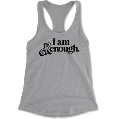 I Am Kenough Barbenheimer Racerback Tank Top for Women Heather Grey
