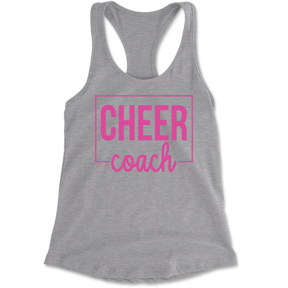 Cheer Coach Cheerleader Racerback Tank Top for Women Heather Grey