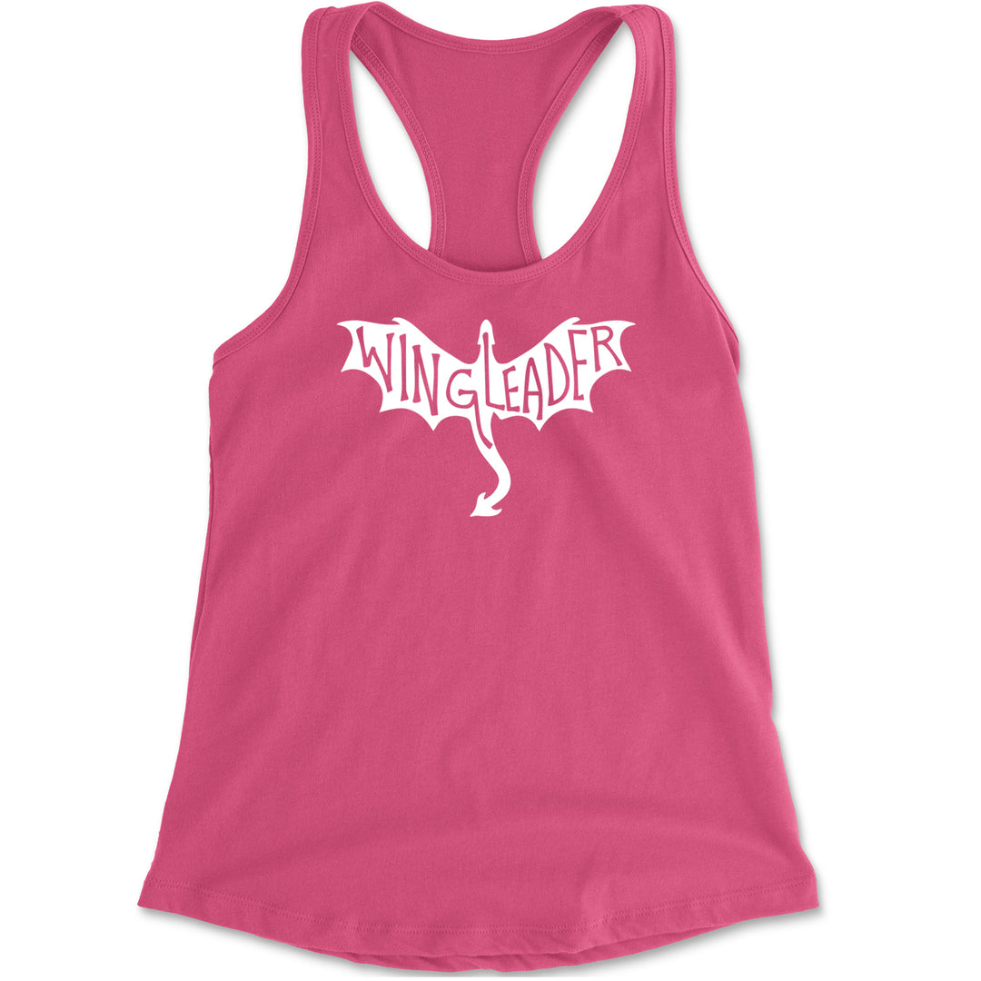 Wingleader Basgiath War College Racerback Tank Top for Women Hot Pink