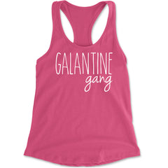 Galentine Gang Valentine's Shirt Racerback Tank Top for Women Hot Pink