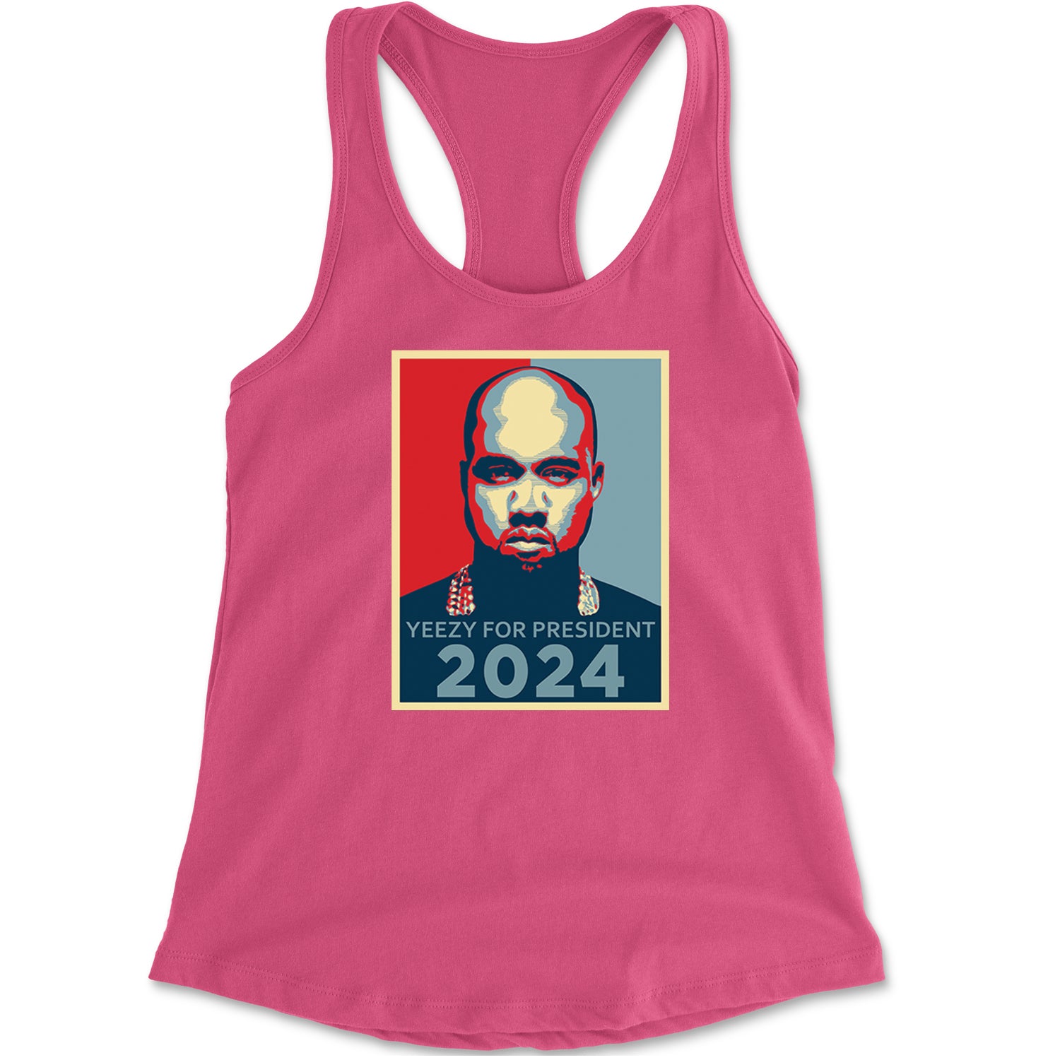 Yeezus For President Vote for Ye Racerback Tank Top for Women Hot Pink