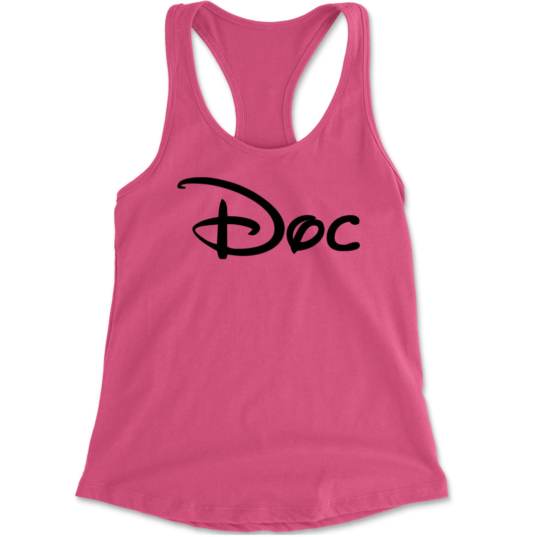 Doc - 7 Dwarfs Costume Racerback Tank Top for Women Hot Pink