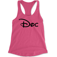 Doc - 7 Dwarfs Costume Racerback Tank Top for Women Hot Pink
