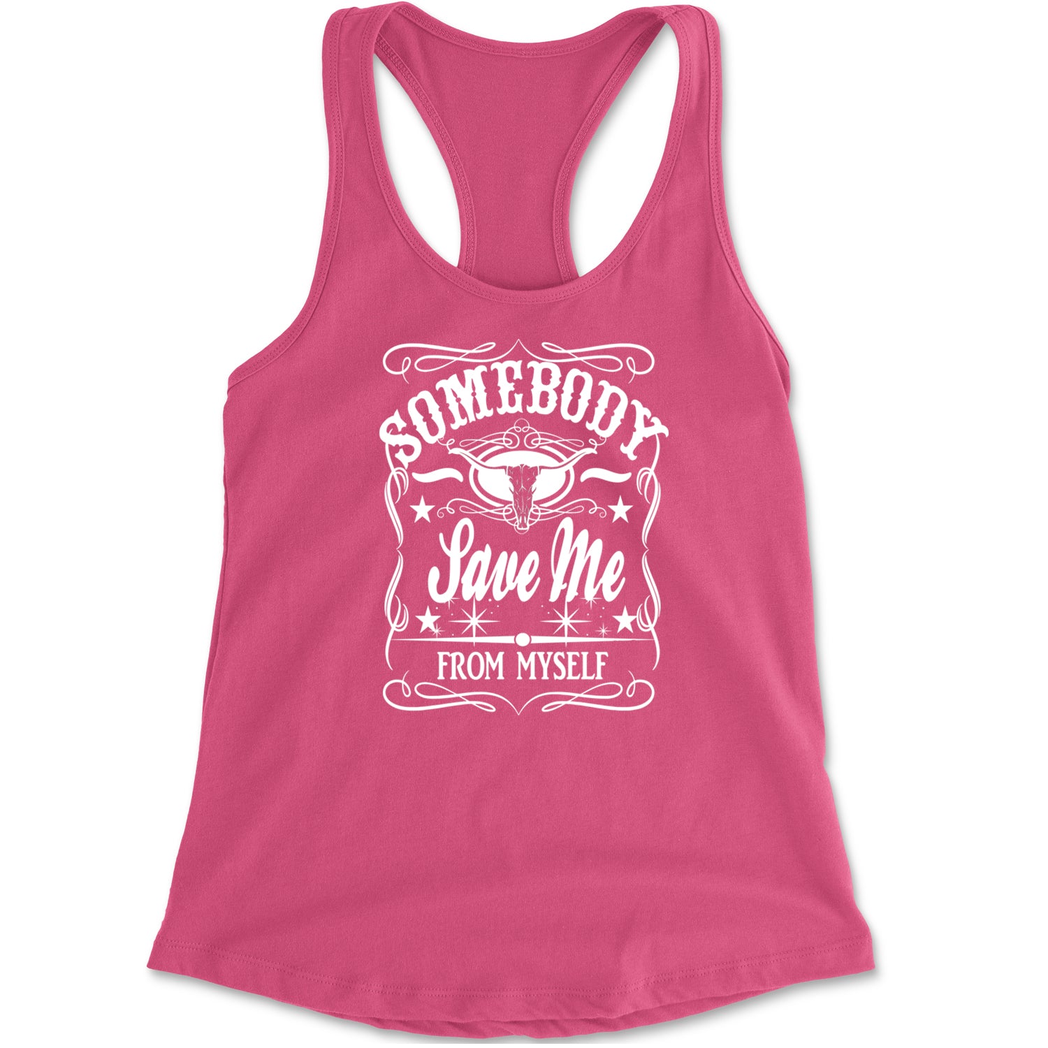 Somebody Save Me From Myself Son Of A Sinner Racerback Tank Top for Women Hot Pink