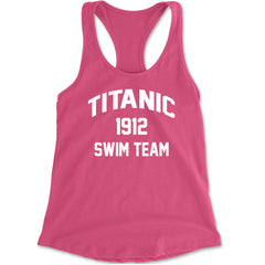 Titanic Swim Team 1912 Funny Cruise Racerback Tank Top for Women Hot Pink