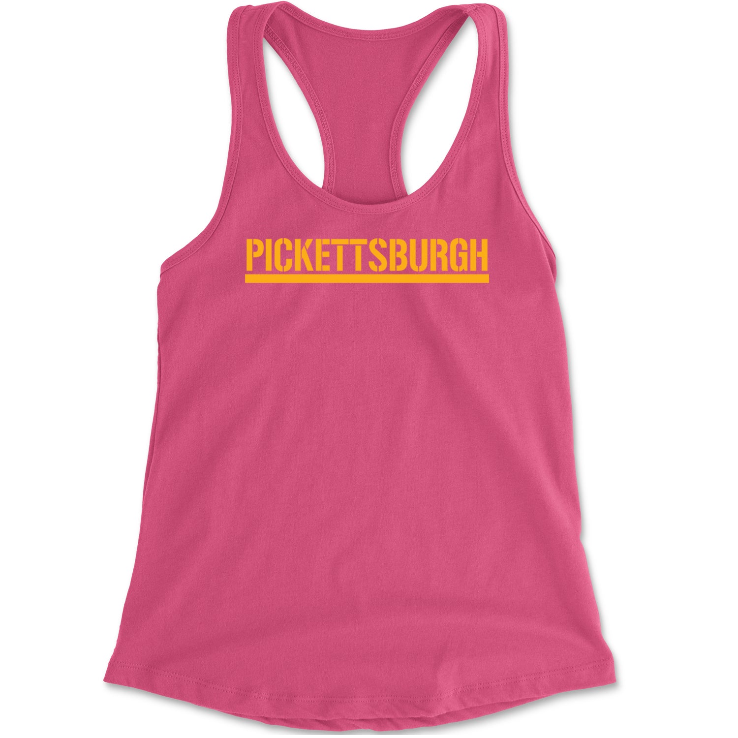 Pickettsburgh Pittsburgh Football Racerback Tank Top for Women Hot Pink