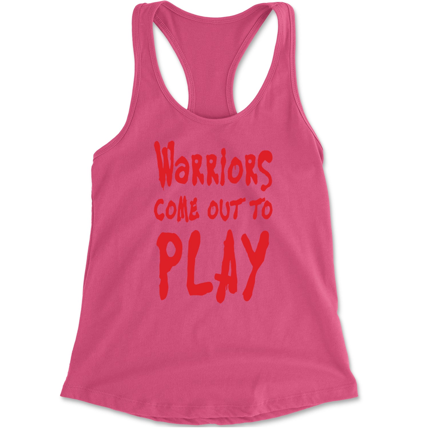 Warriors Come Out To Play  Racerback Tank Top for Women Hot Pink