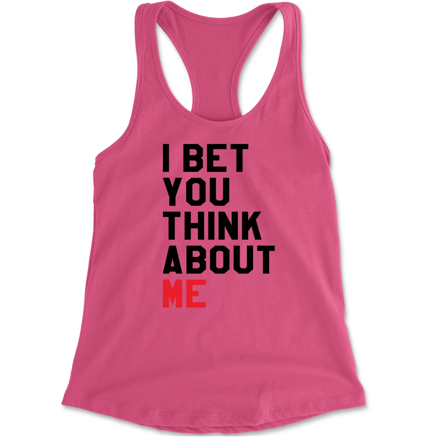 I Bet You Think About Me New TTPD Era Racerback Tank Top for Women Hot Pink