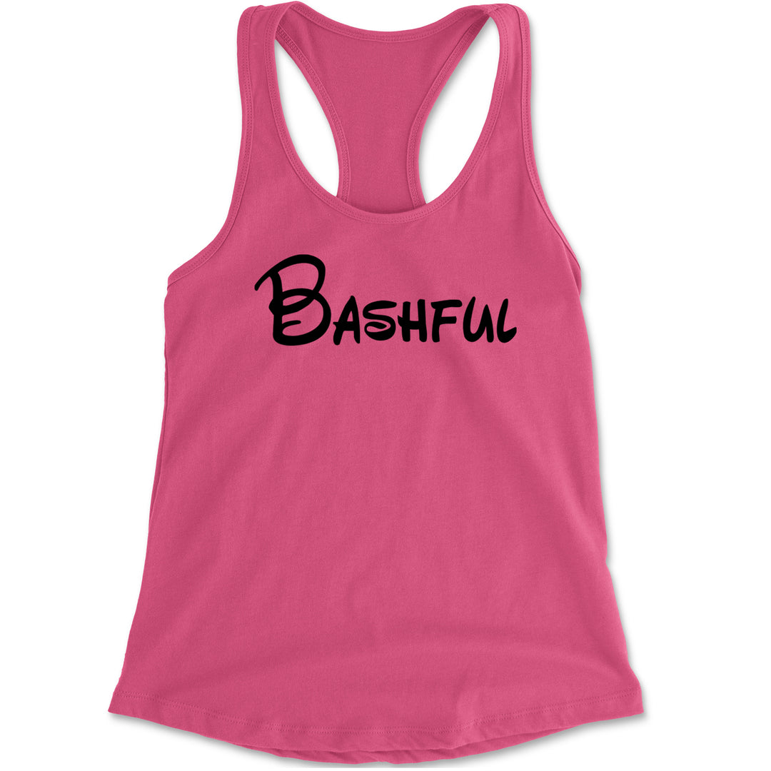 Bashful - 7 Dwarfs Costume Racerback Tank Top for Women Hot Pink