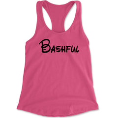 Bashful - 7 Dwarfs Costume Racerback Tank Top for Women Hot Pink