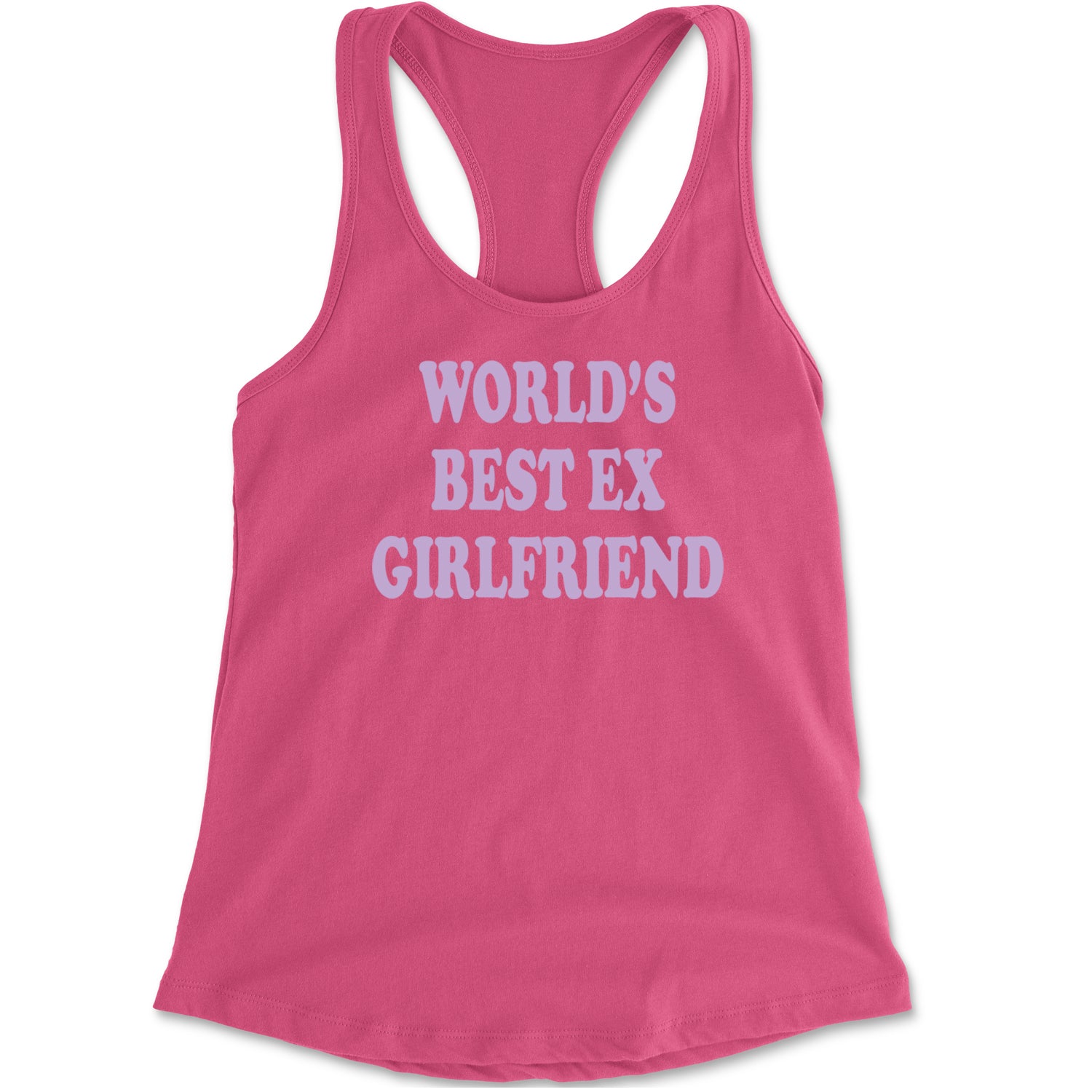 World's Best Ex Girlfriend Y2K Revenge Racerback Tank Top for Women Hot Pink