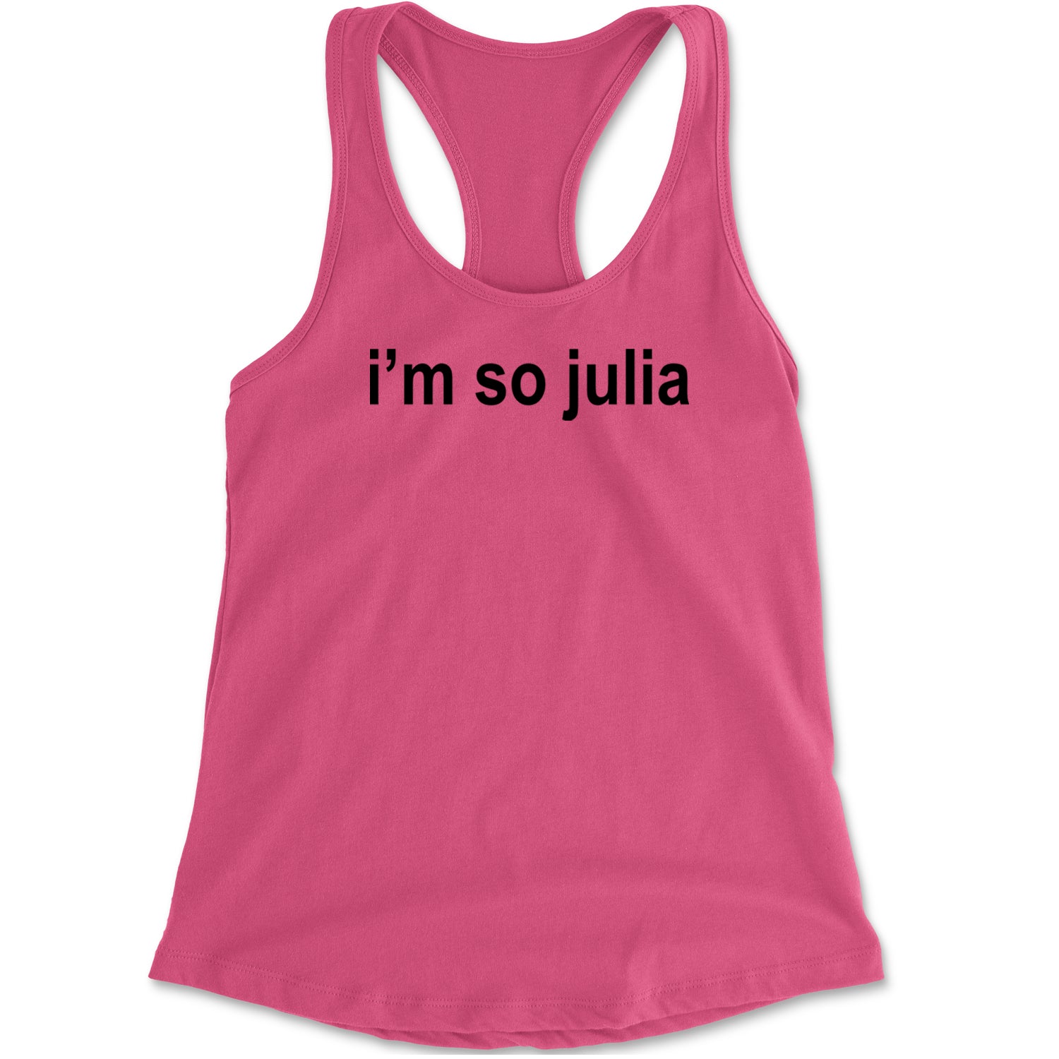 I'm So Julia Brat Green Racerback Tank Top for Women Heather Grey