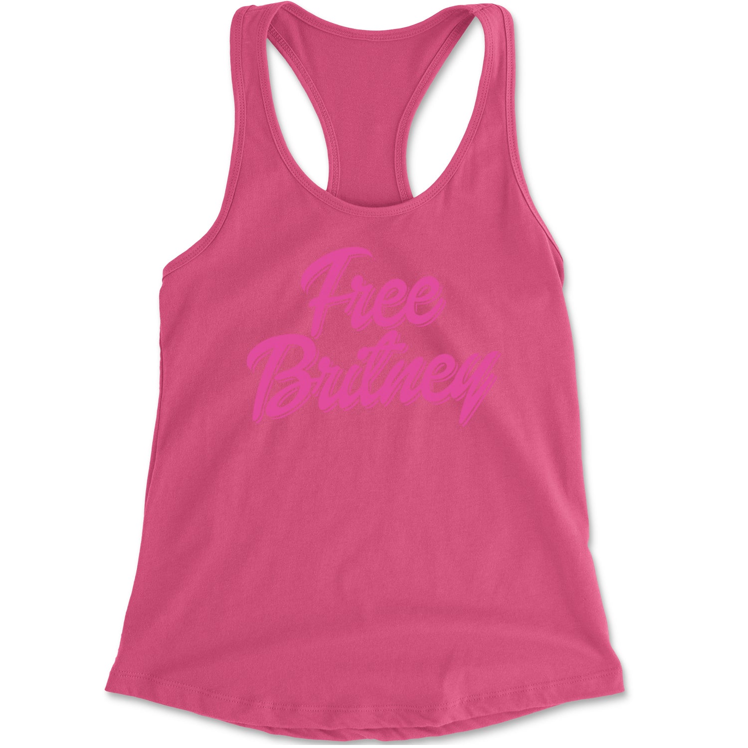 Pink Free Britney Racerback Tank Top for Women Hot Pink