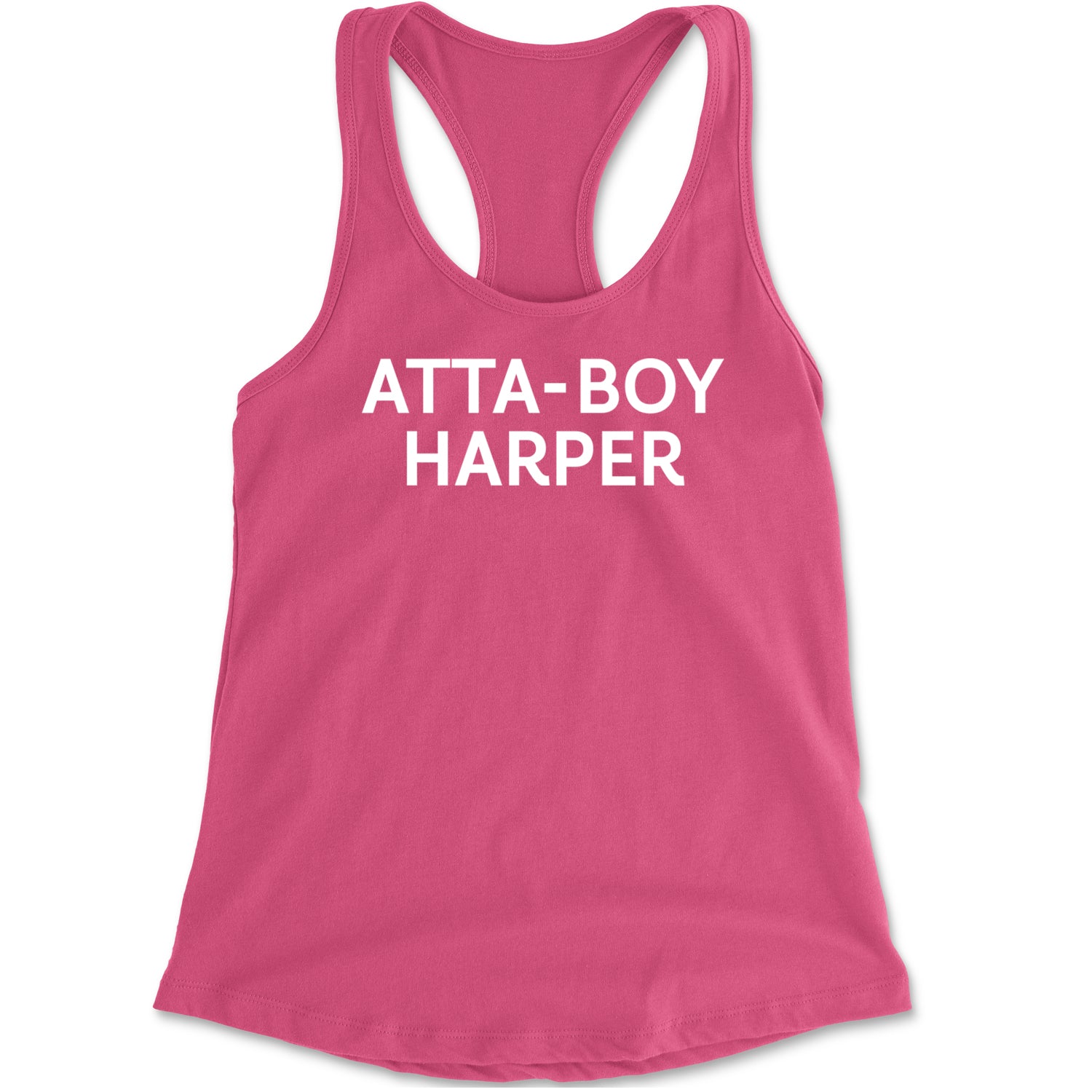 Atta-Boy Harper Philadelphia Racerback Tank Top for Women Hot Pink