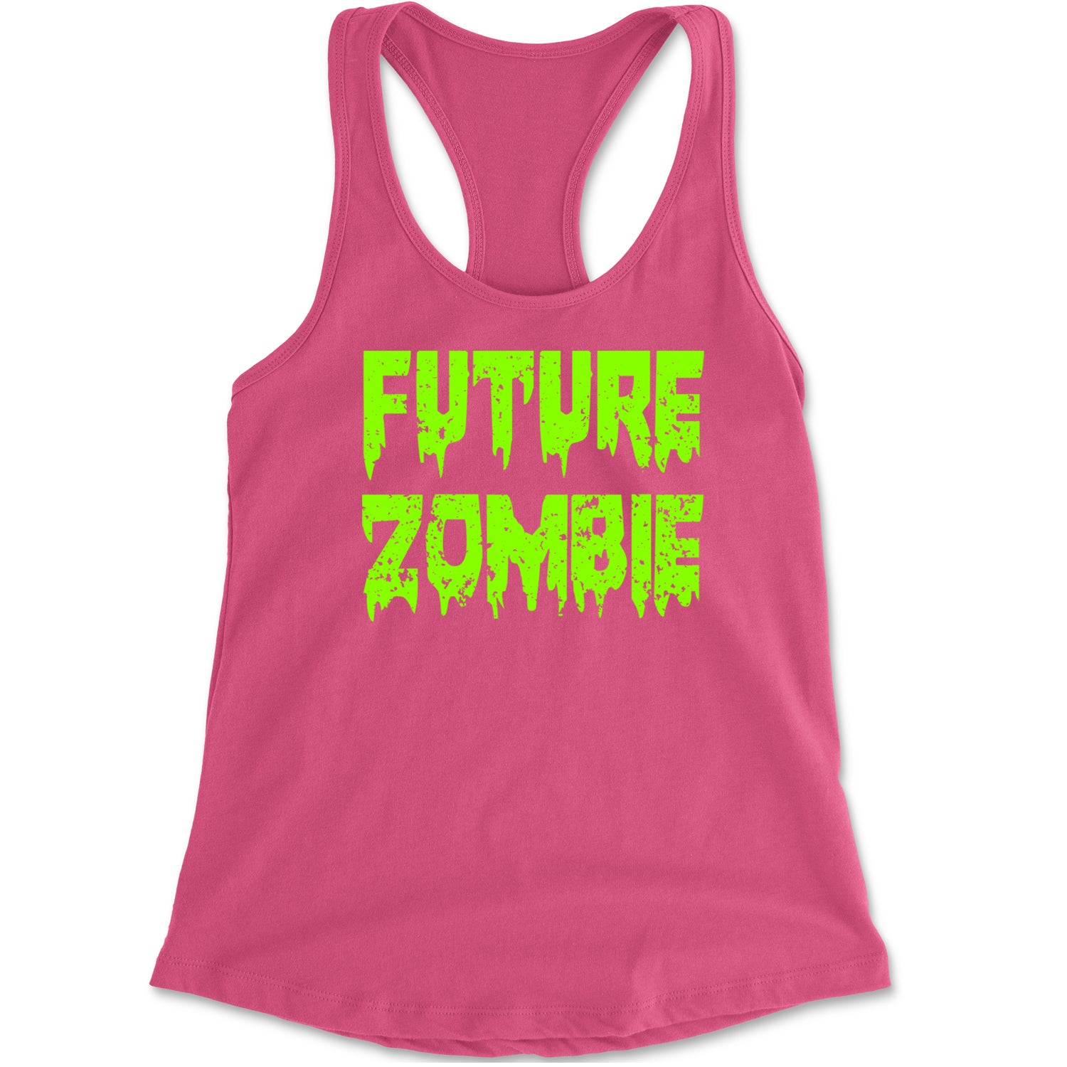 Future Zombie Horror Racerback Tank Top for Women Hot Pink