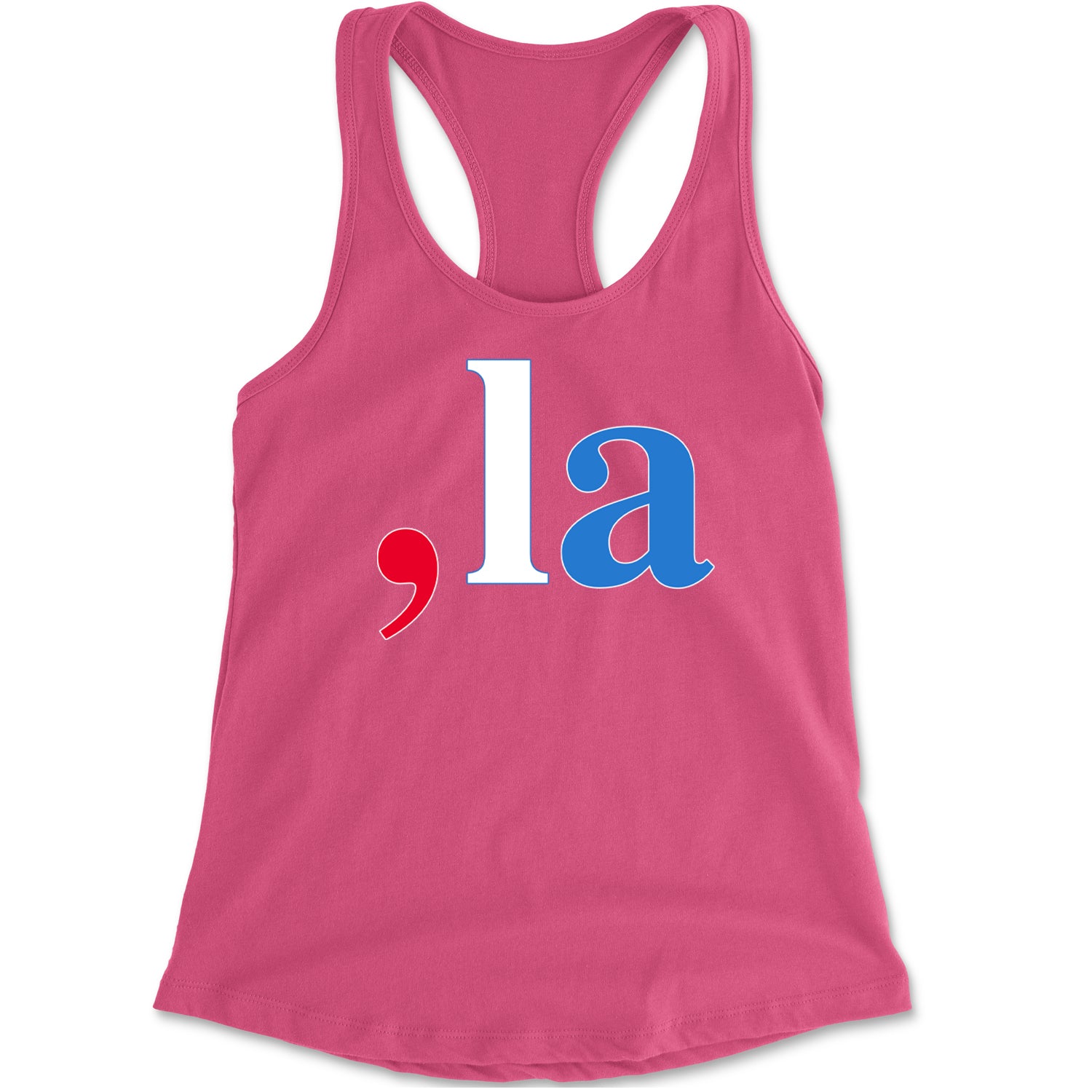 Comma-La - Support Kamala Harris For President 2024 Racerback Tank Top for Women Hot Pink