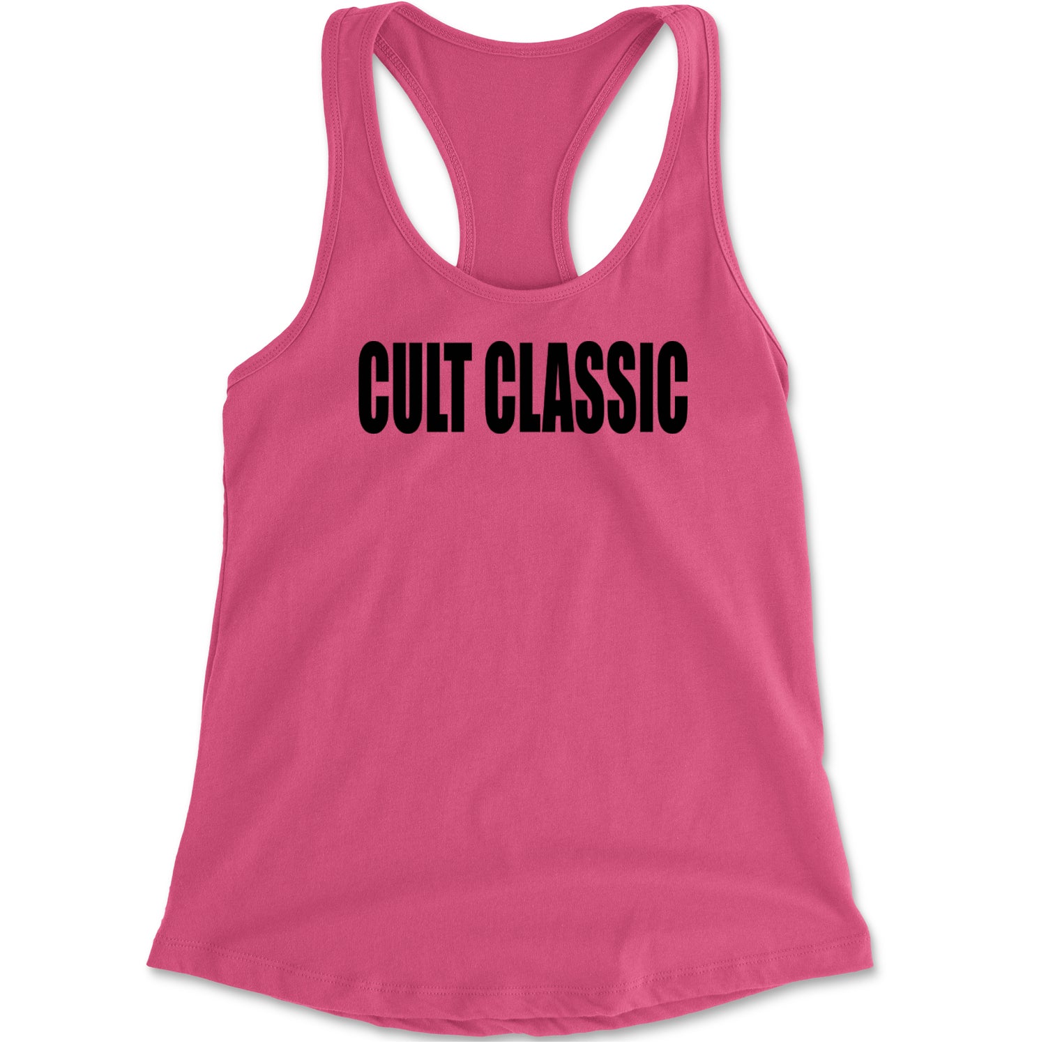 Cult Classic Pop Music Club Racerback Tank Top for Women Hot Pink