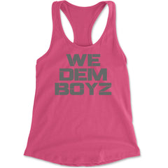 WE Dem Boys Dallas  Racerback Tank Top for Women Hot Pink