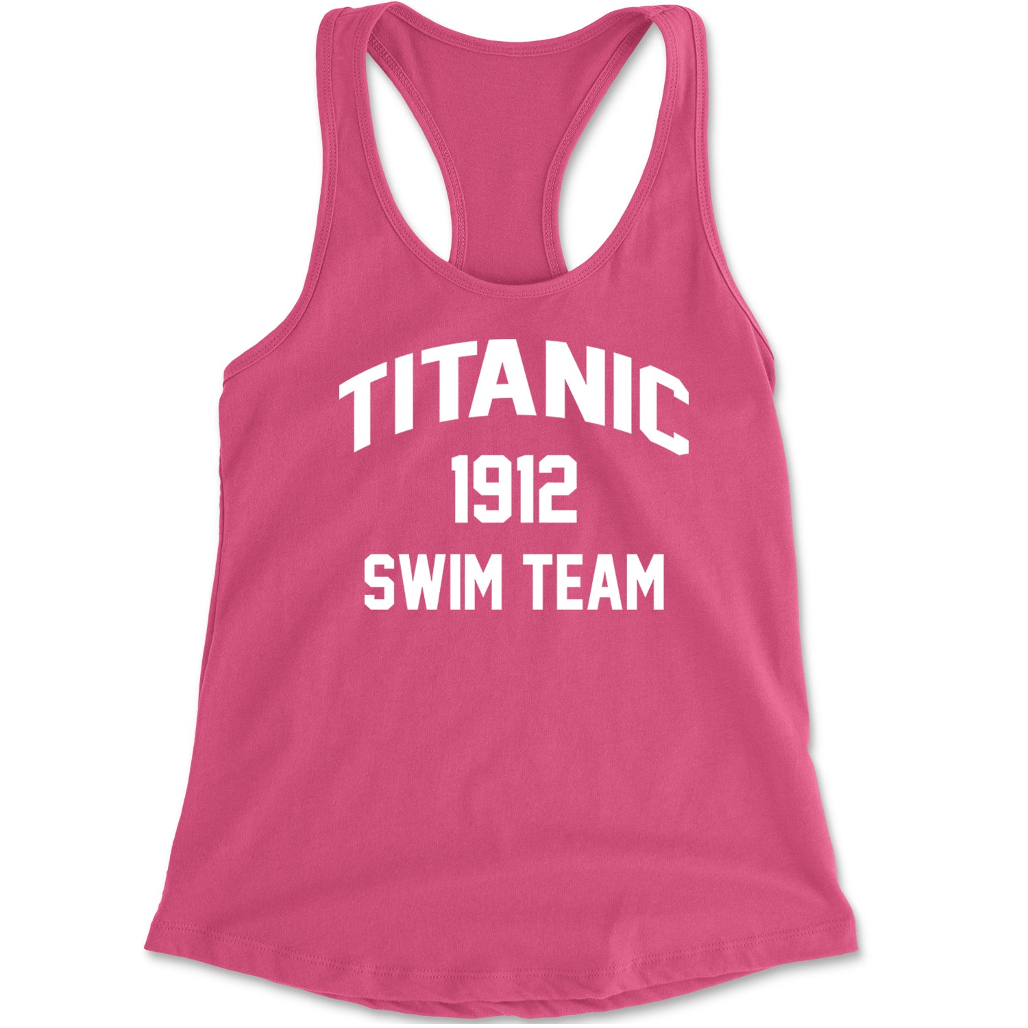 Titanic Swim Team 1912 Funny Cruise Racerback Tank Top for Women Hot Pink