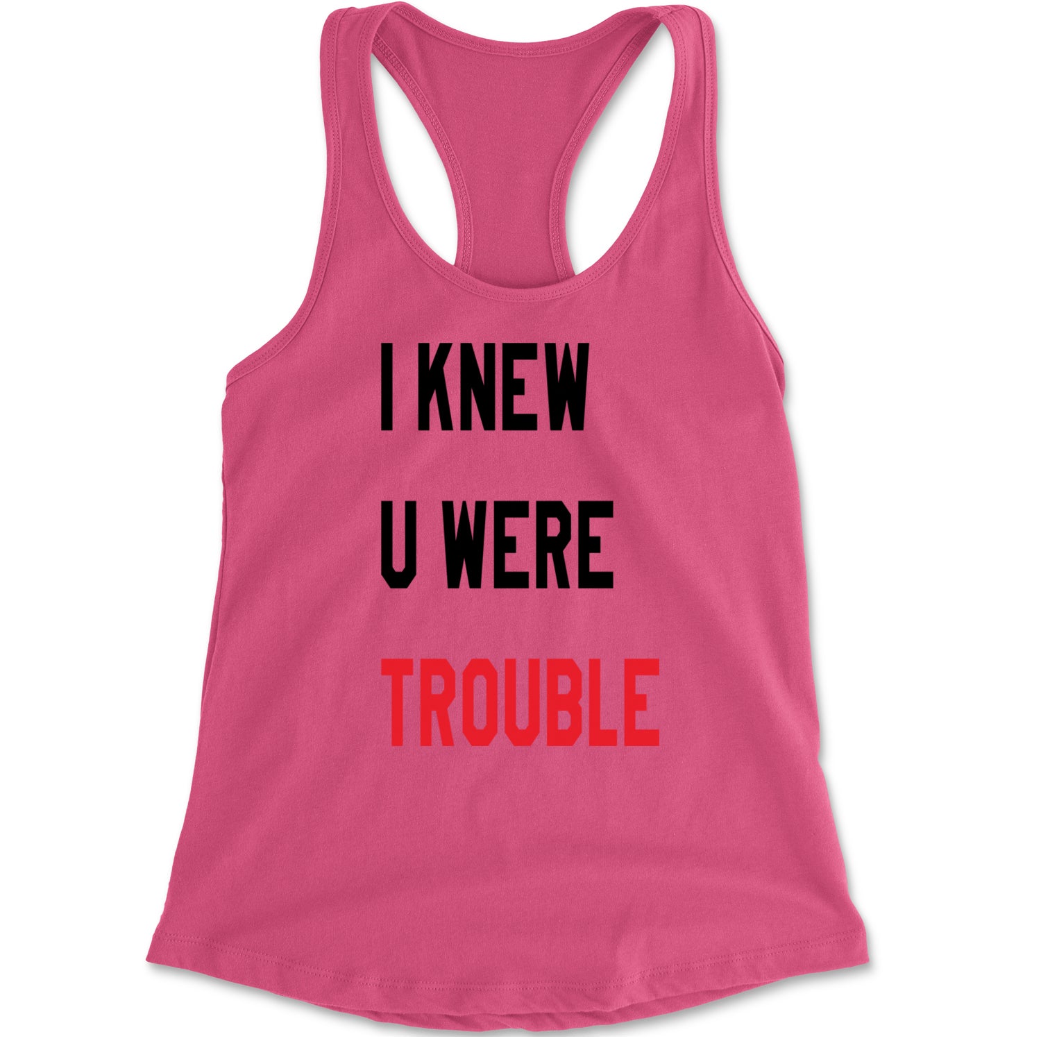 I Knew You Were Trouble New TTPD Era Racerback Tank Top for Women Hot Pink