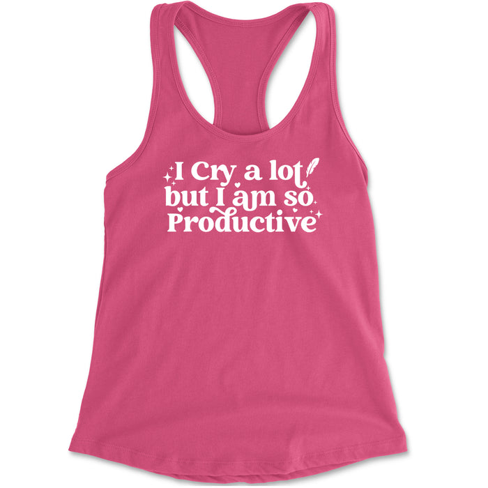 I Cry A Lot But I am So Productive TTPD Racerback Tank Top for Women