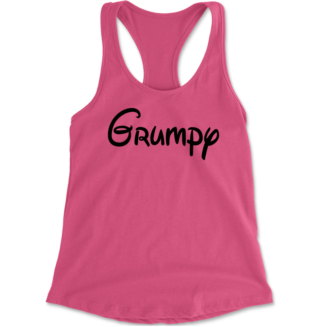 Grumpy - 7 Dwarfs Costume Racerback Tank Top for Women Hot Pink