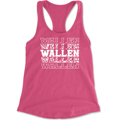 Wallen Country Music Western Racerback Tank Top for Women Hot Pink