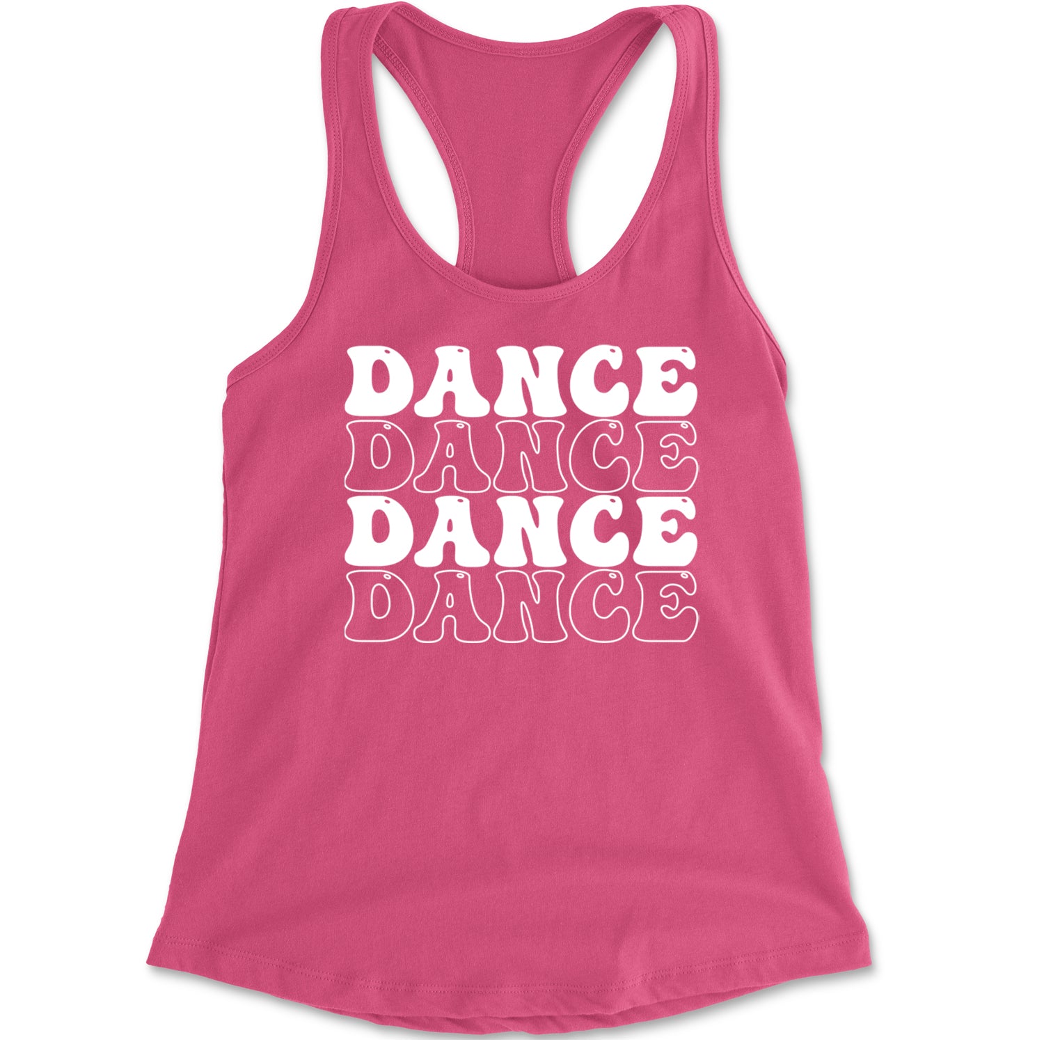 Dance Dance Dance Dance Racerback Tank Top for Women Hot Pink