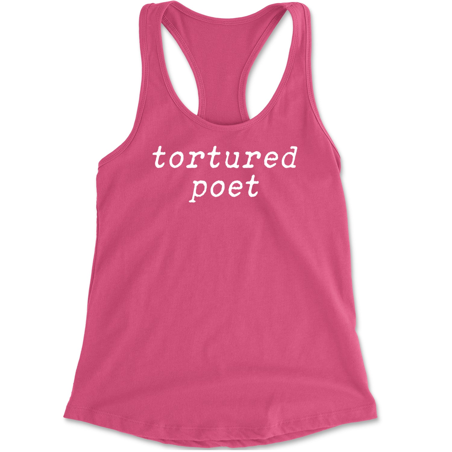 Tortured Poet Chairman Racerback Tank Top for Women Hot Pink