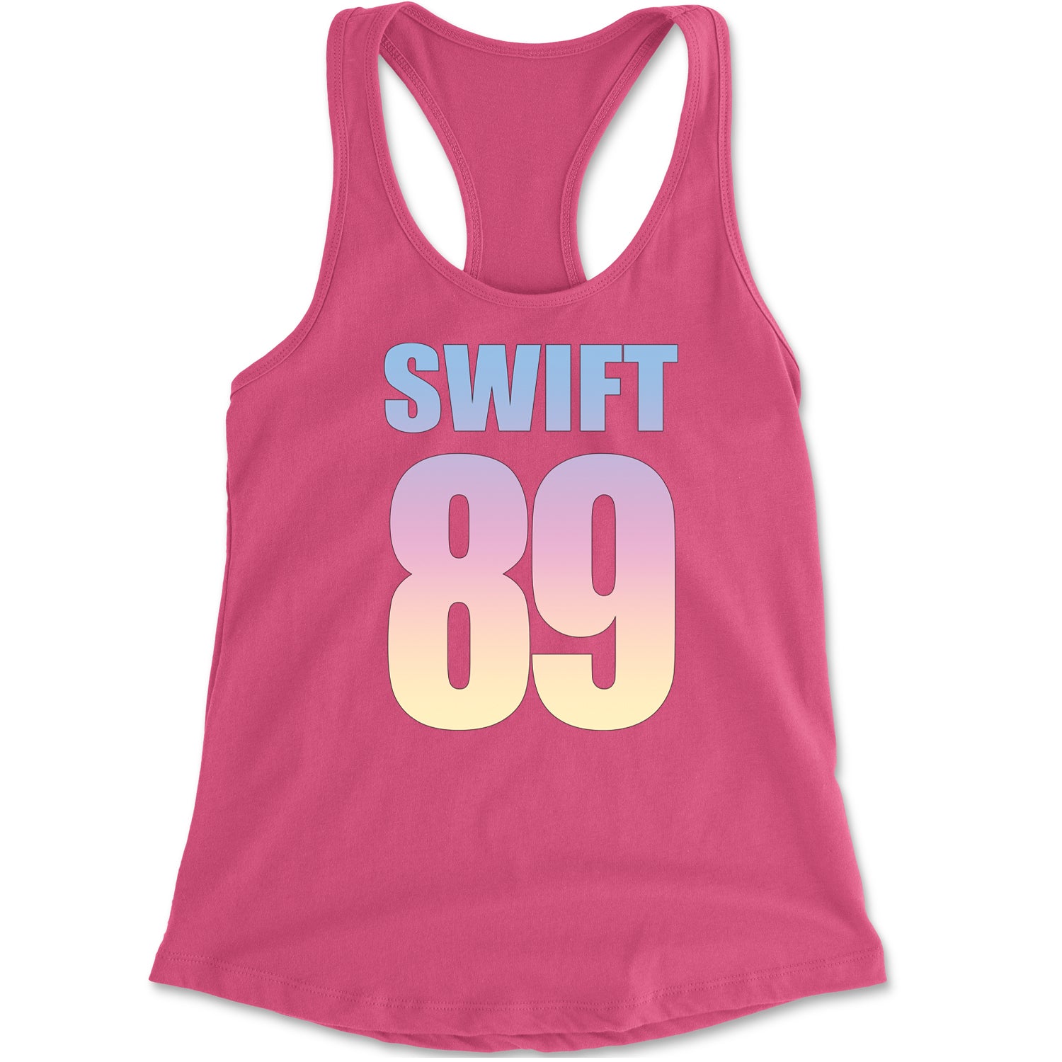 Lover Era Swift 89 Birth Year Music Fan TTPD Racerback Tank Top for Women Hot Pink