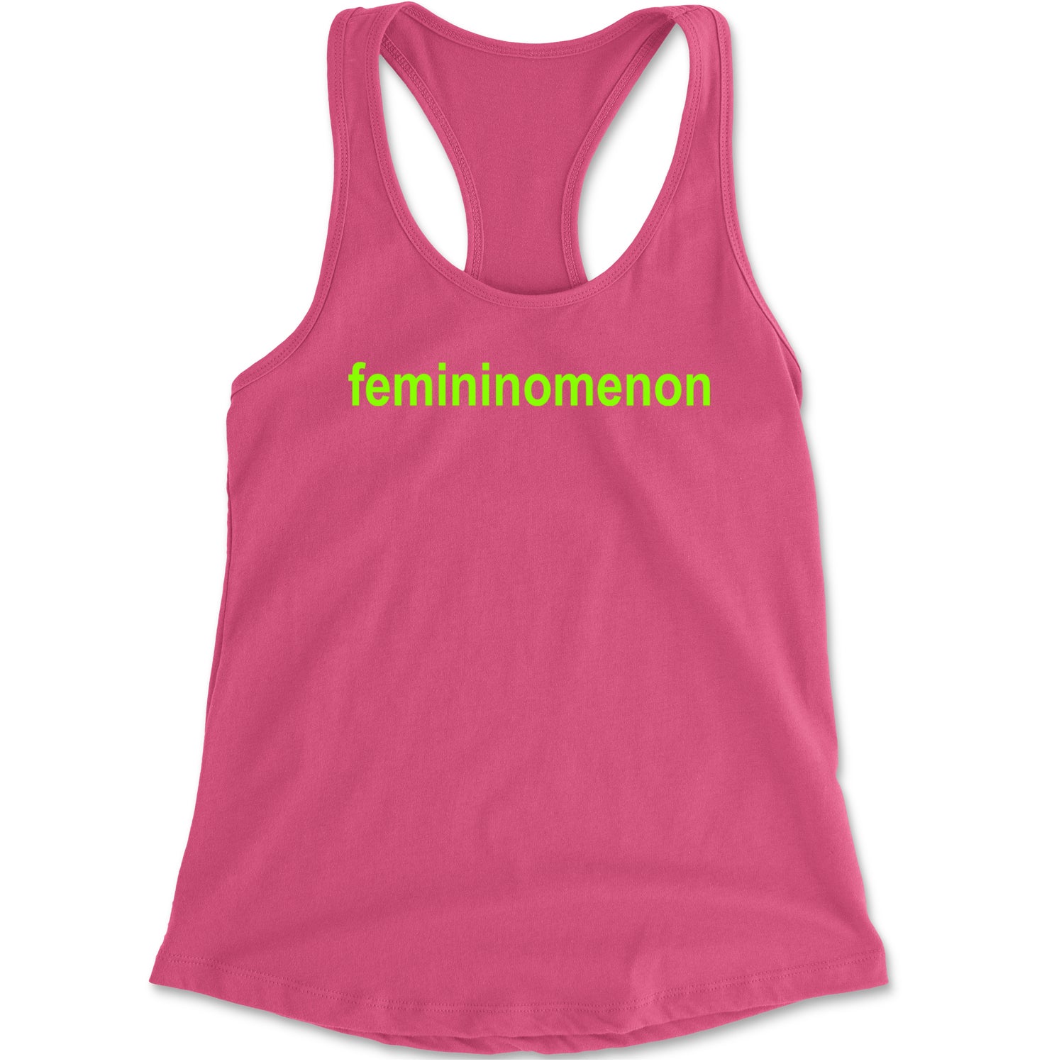 Femininomenon Female Empowerment Racerback Tank Top for Women Hot Pink