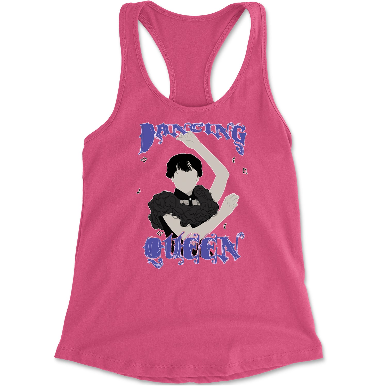 Wednesday Dancing Queen Racerback Tank Top for Women Hot Pink