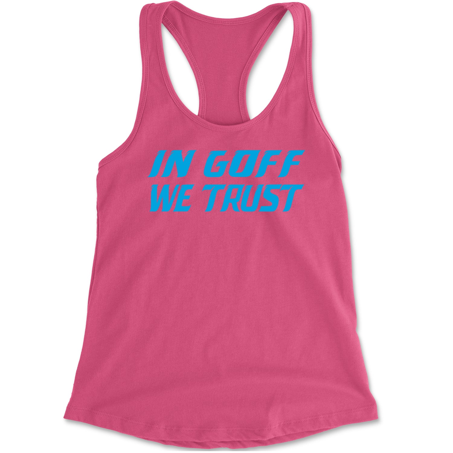 In Goff We Trust Detroit Racerback Tank Top for Women Hot Pink