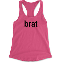 Brat Lime Green I'm So Julia Racerback Tank Top for Women Hot Pink