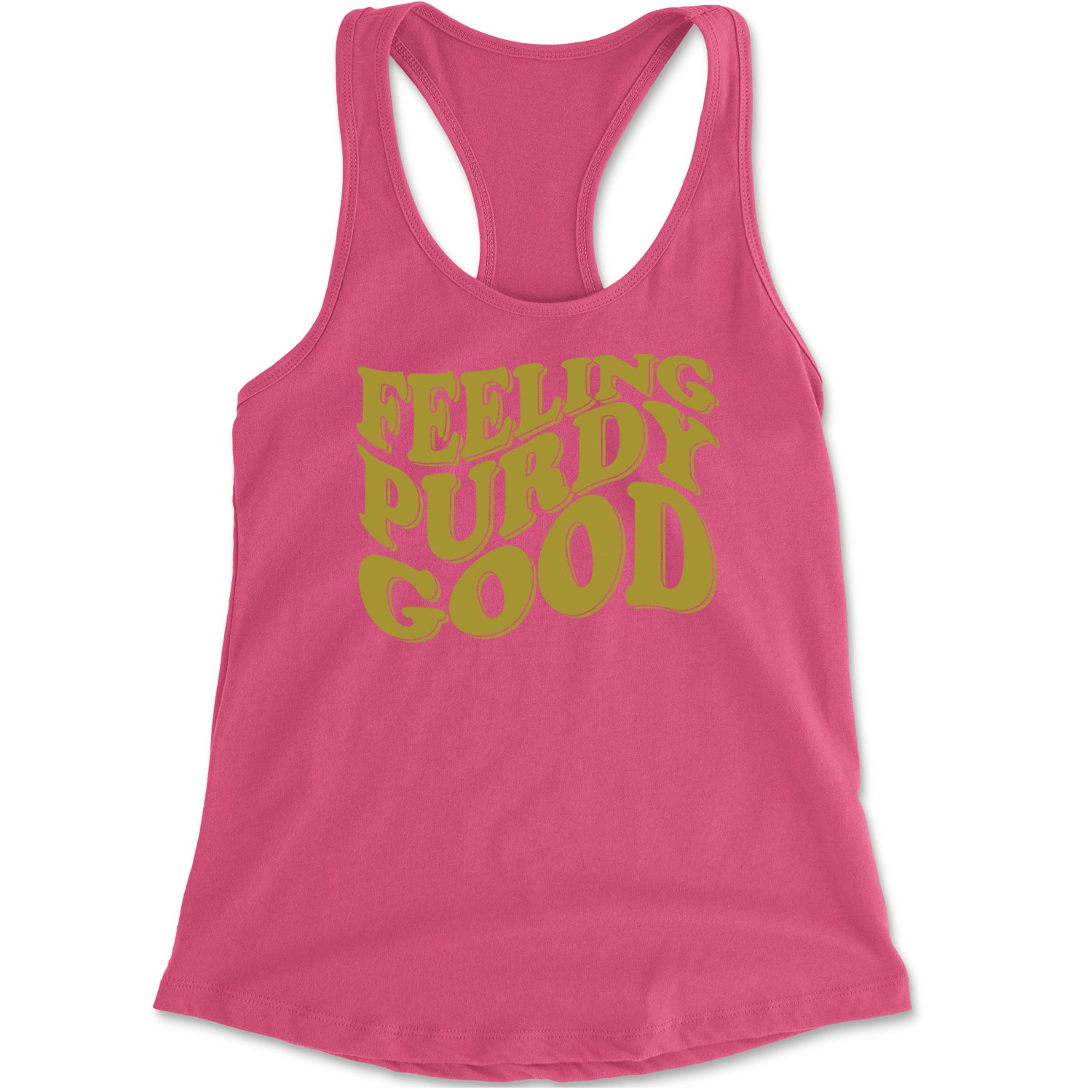 Feeling Purdy Good San Francisco Racerback Tank Top for Women Hot Pink