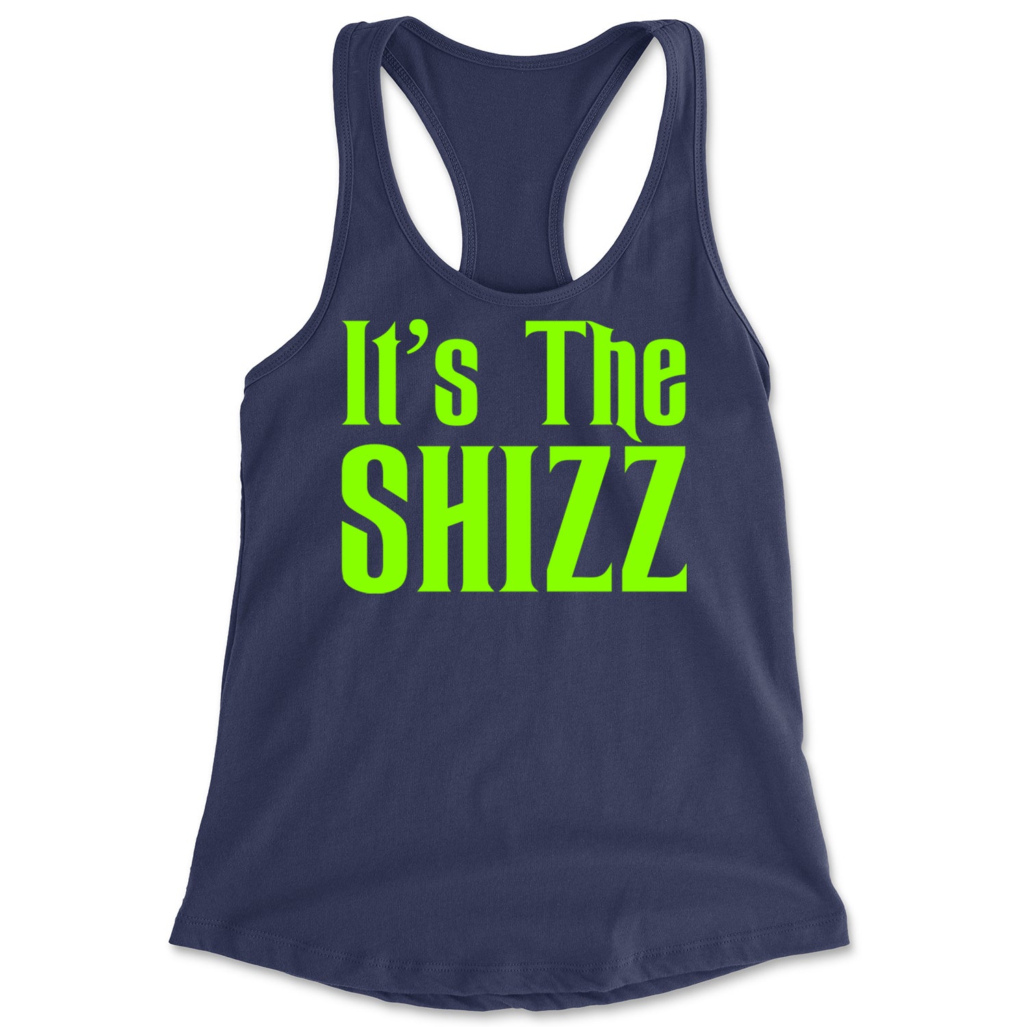 It's The Shizz Magical Racerback Tank Top for Women Navy Blue