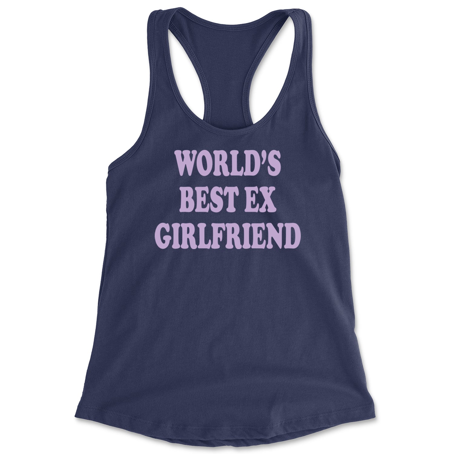 World's Best Ex Girlfriend Y2K Revenge Racerback Tank Top for Women Navy Blue