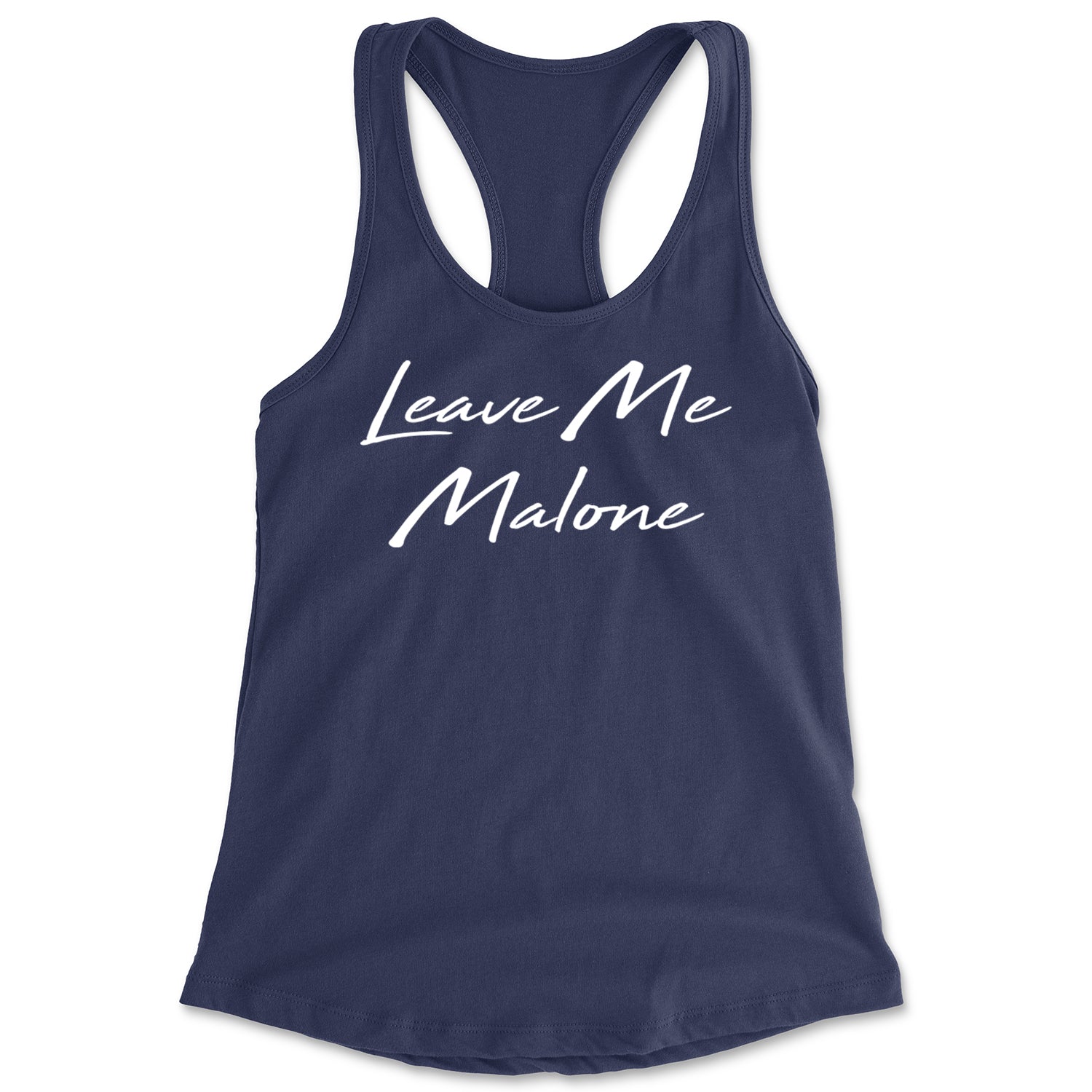 Leave Me Malone I'd Be Crying Rapper Racerback Tank Top for Women Navy Blue