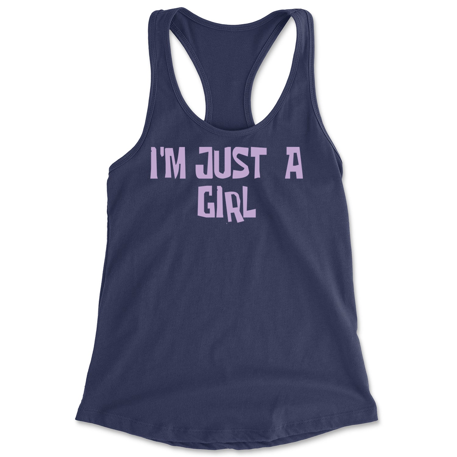 I'm Just A Girl Guts Music Racerback Tank Top for Women Hot Pink